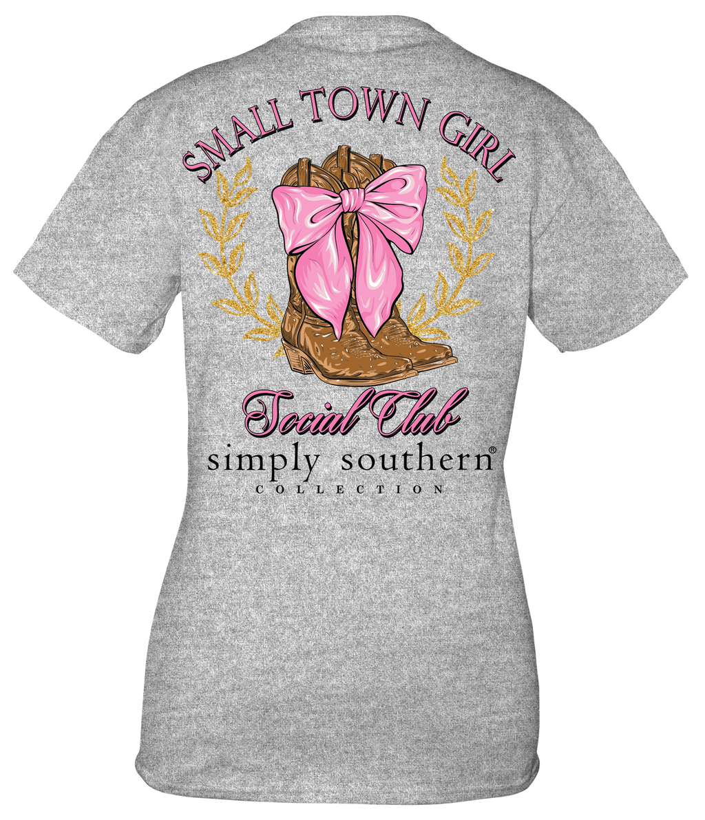 Simply Southern Small Town Girl Social Club - Adult & Kids T-Shirts, Sweatshirts & Hoodies apparel design preview 1