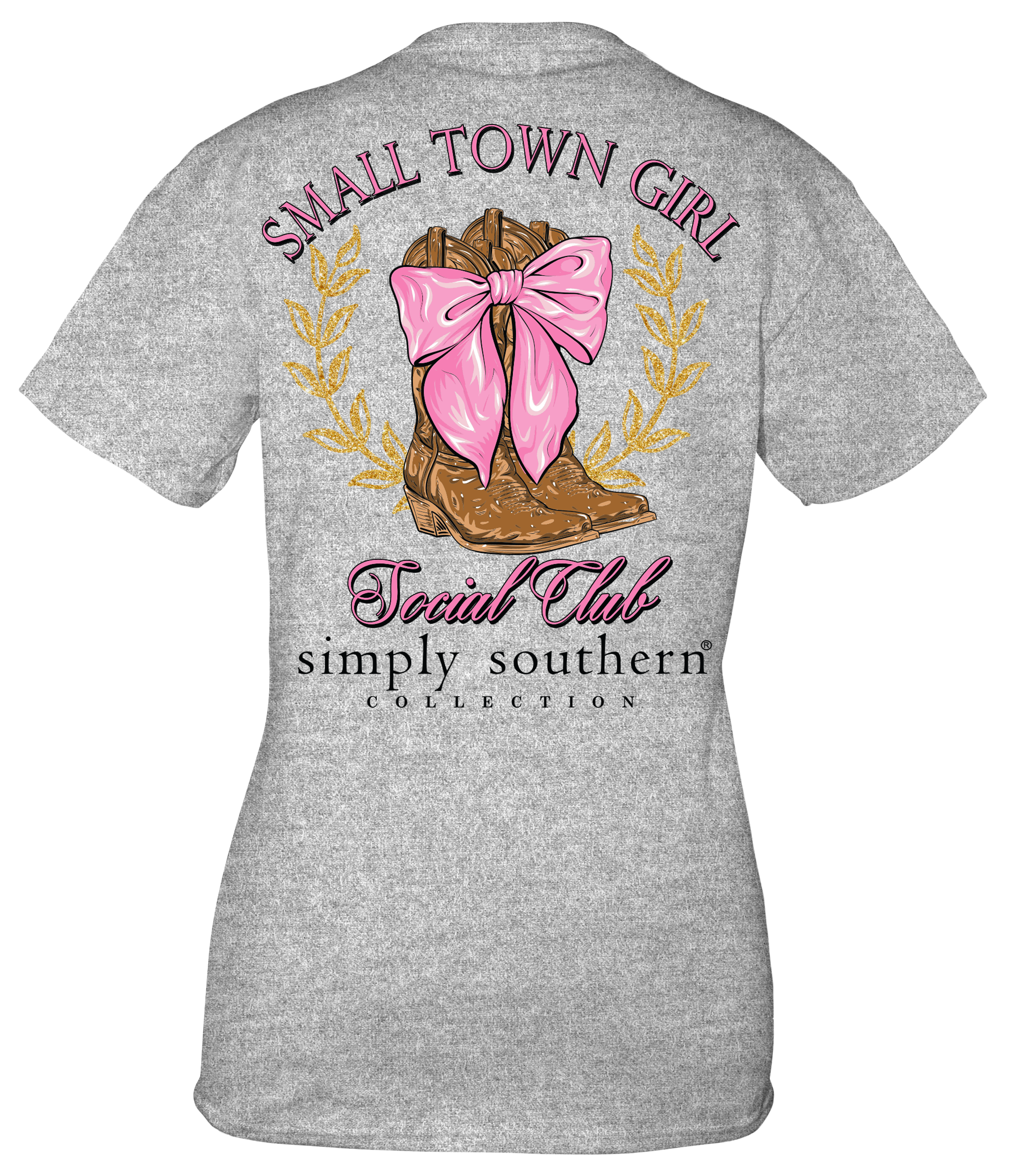 Simply Southern Small Town Girl Social Club - Adult & Kids T-Shirts, Sweatshirts & Hoodies apparel design preview 1