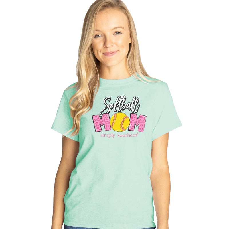SALE Simply Southern Preppy Softball Mom - Adult & Kids T-Shirts, Sweatshirts & Hoodies apparel design preview 2