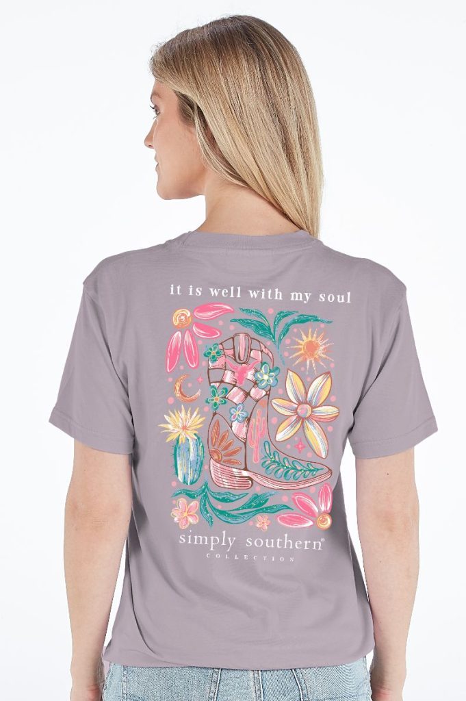 Simply Southern Well With My Soul Boot - Adult & Kids T-Shirts, Sweatshirts & Hoodies apparel design preview 1