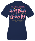 Simply Southern USA Stars Stripes Sparkle - Adult & Kids T-Shirts, Sweatshirts & Hoodies apparel design preview 1
