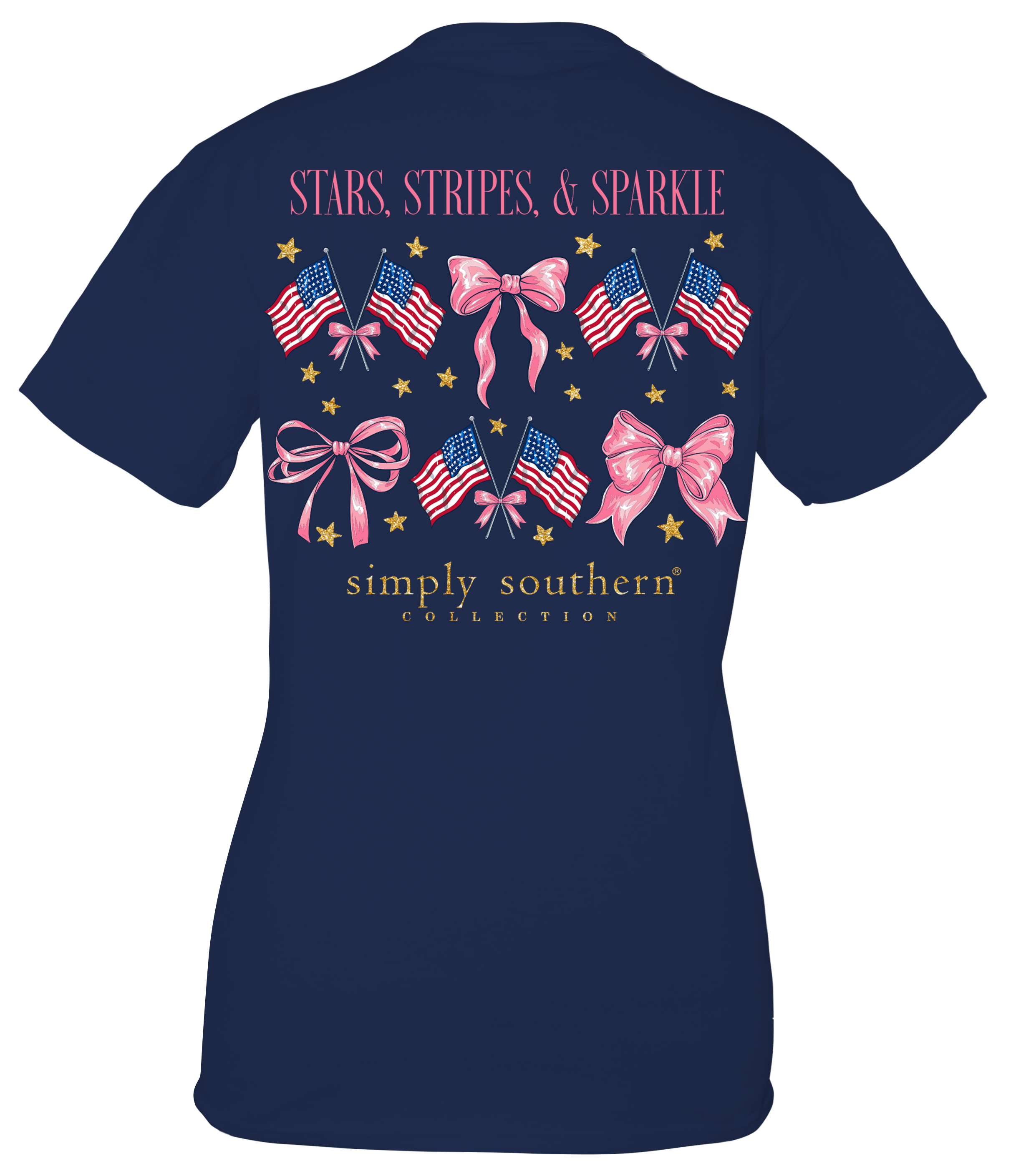 Simply Southern USA Stars Stripes Sparkle - Adult & Kids T-Shirts, Sweatshirts & Hoodies apparel design preview 1