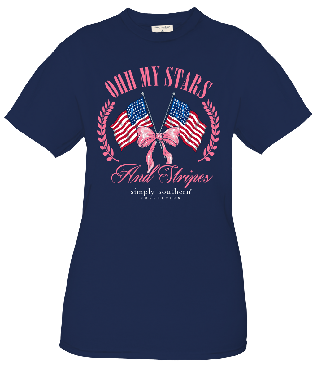 Simply Southern USA Stars Stripes Sparkle - Adult & Kids T-Shirts, Sweatshirts & Hoodies apparel design preview 2