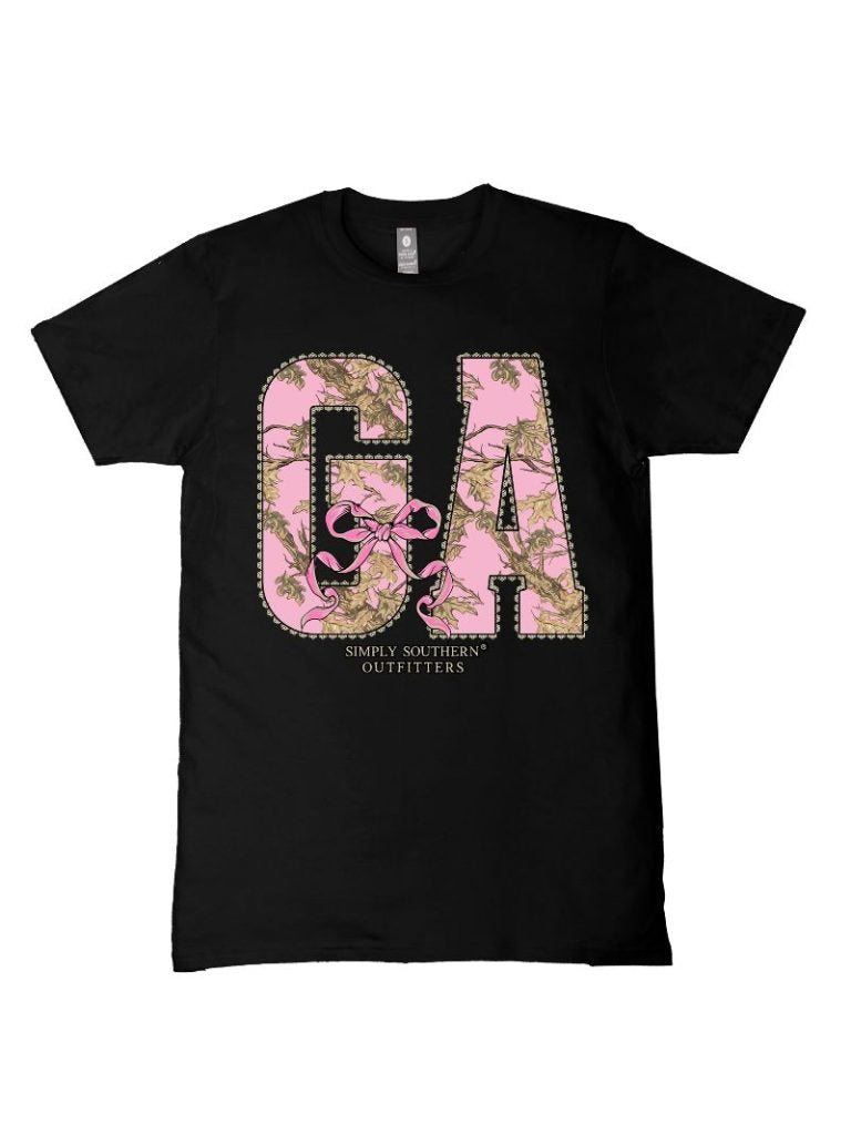 Simply Southern Georgia Camo Bow Black - Adult & Kids T-Shirts, Sweatshirts & Hoodies apparel design preview 2