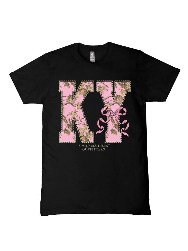 Simply Southern Kentucky Camo Bow Black - Adult & Kids T-Shirts, Sweatshirts & Hoodies apparel design preview 2