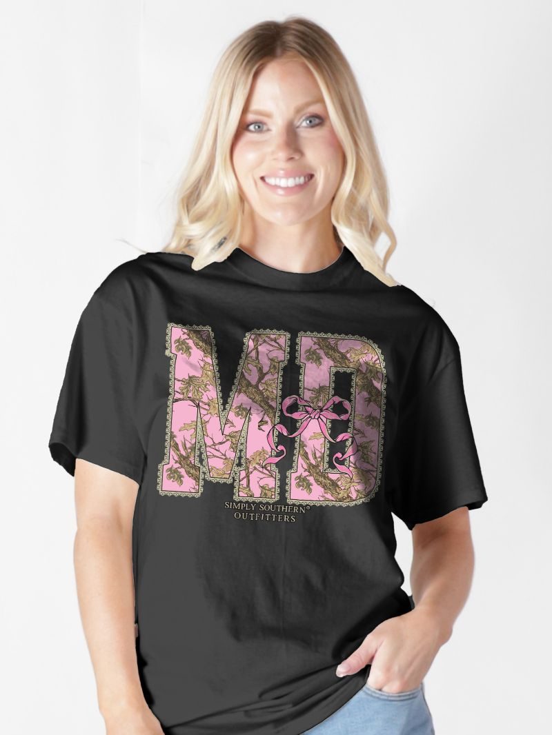 Simply Southern Maryland Camo Bow Black - Adult & Kids T-Shirts, Sweatshirts & Hoodies apparel design preview 1