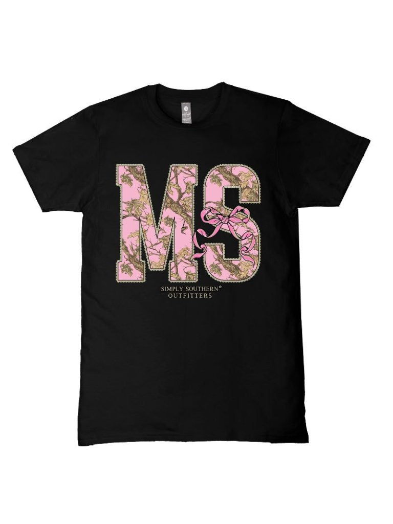 Simply Southern Mississippi Camo Bow Black - Adult & Kids T-Shirts, Sweatshirts & Hoodies apparel design preview 2