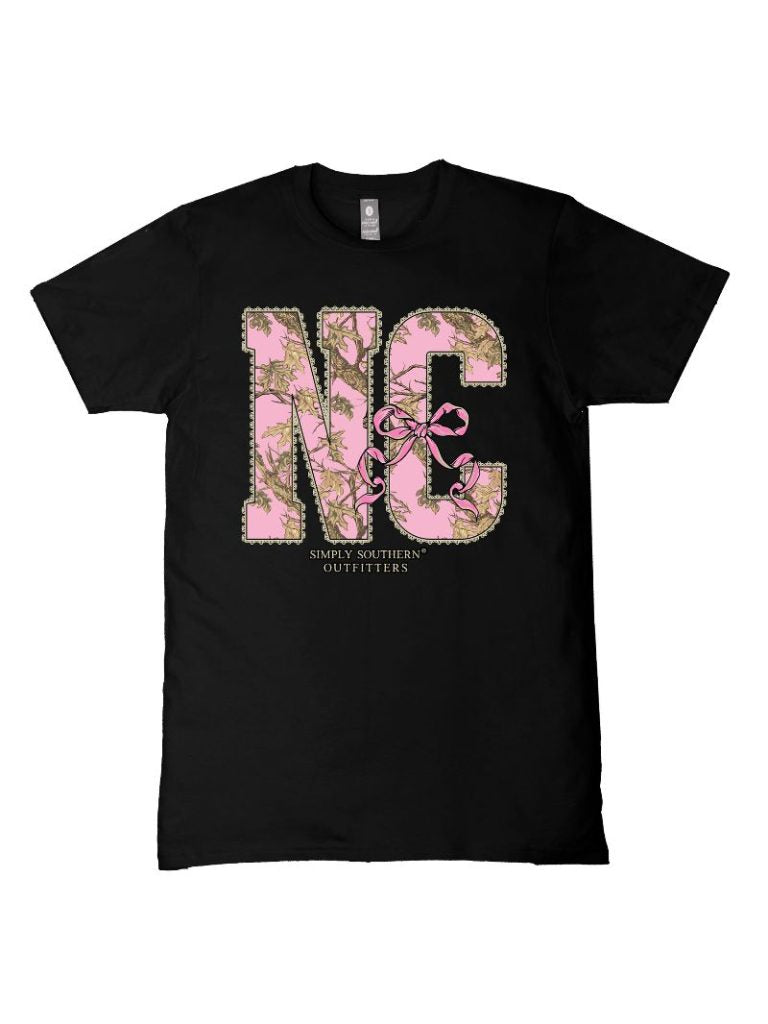 Simply Southern North Carolina Camo Bow Black - Adult & Kids T-Shirts, Sweatshirts & Hoodies apparel design preview 2