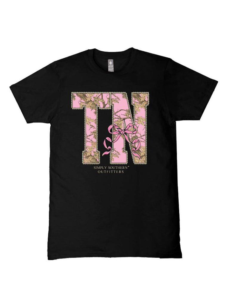 Simply Southern Tennessee Camo Bow Black - Adult & Kids T-Shirts, Sweatshirts & Hoodies apparel design preview 2