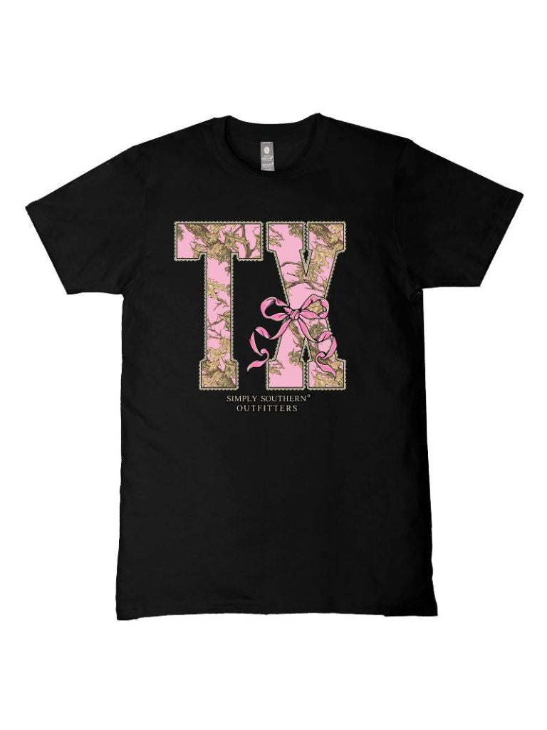 Simply Southern Texas Camo Bow Black - Adult & Kids T-Shirts, Sweatshirts & Hoodies apparel design preview 2