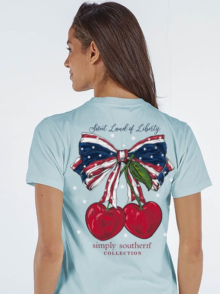 Simply Southern Sweet USA Bow - Adult & Kids T-Shirts, Sweatshirts & Hoodies apparel design preview 1