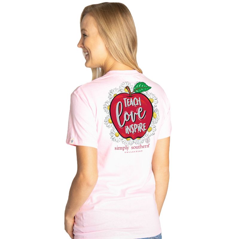 Simply Southern Preppy Teach Love Inspire Teacher - Adult & Kids T-Shirts, Sweatshirts & Hoodies apparel design preview 1