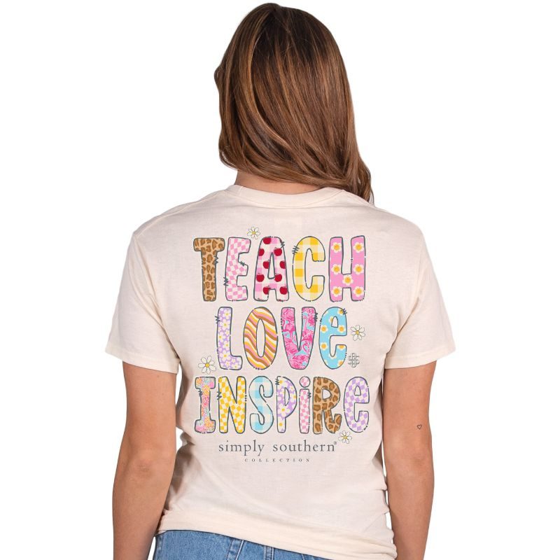 Simply Southern Teach Love Inspire Teacher - Adult & Kids T-Shirts, Sweatshirts & Hoodies apparel design preview 1