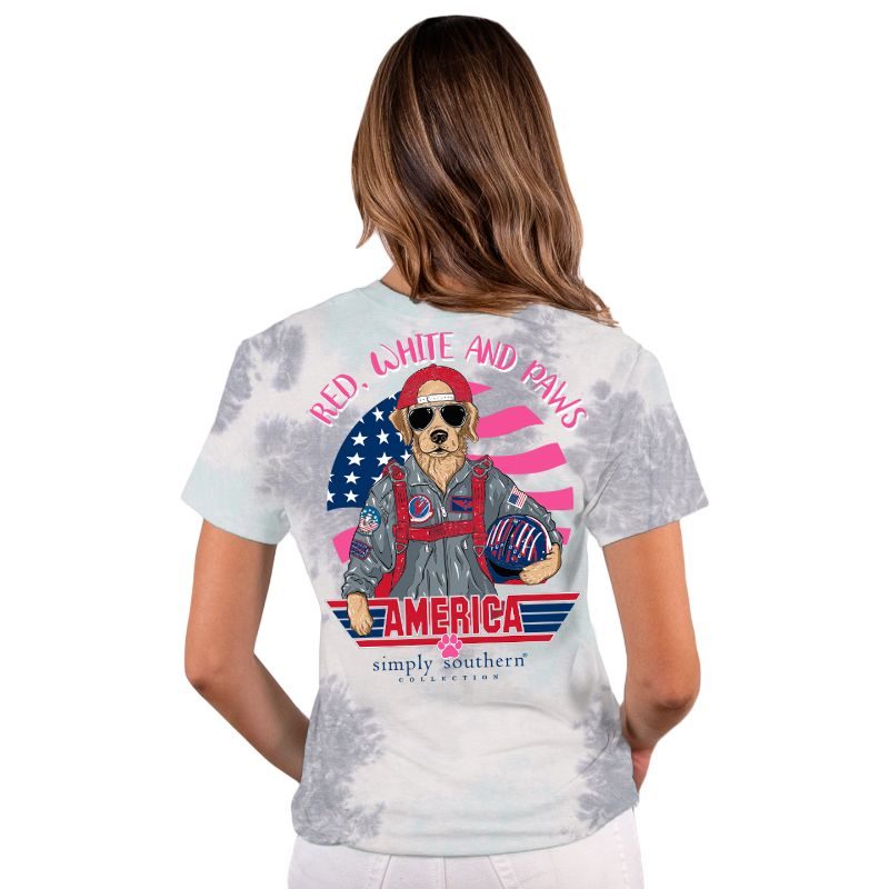 Simply Southern USA Top Dog Tie Dye - Adult & Kids T-Shirts, Sweatshirts & Hoodies apparel design preview 1