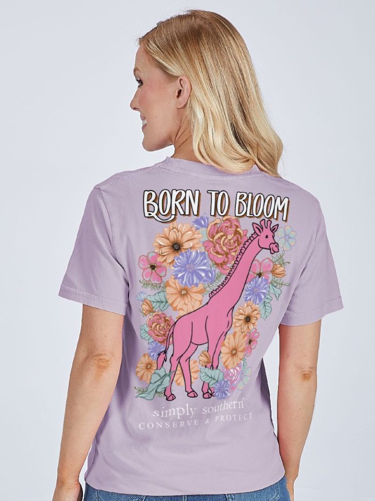 Simply Southern Giraffe Tracker Bloom - Adult & Kids T-Shirts, Sweatshirts & Hoodies apparel design preview 1