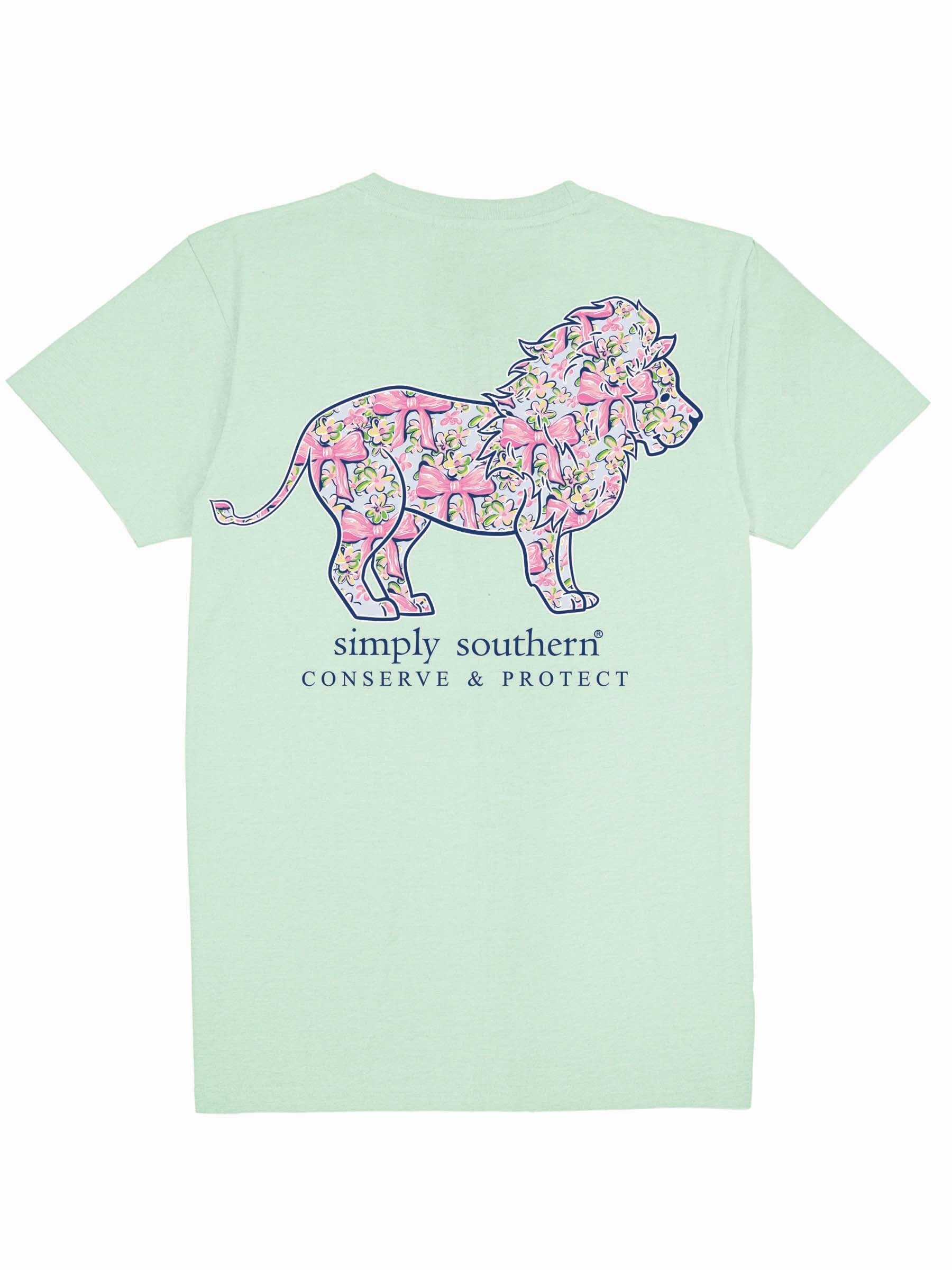 Simply Southern Lion Tracker Bow Mint - Adult & Kids T-Shirts, Sweatshirts & Hoodies apparel design preview 2