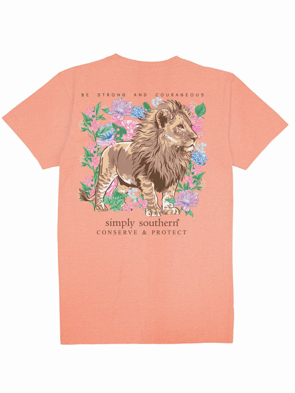 Simply Southern Lion Tracker Strong Peach - Adult & Kids T-Shirts, Sweatshirts & Hoodies apparel design preview 2