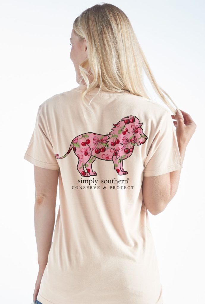 Simply Southern Lion Tracker Cherry Natural - Adult & Kids T-Shirts, Sweatshirts & Hoodies apparel design preview 1