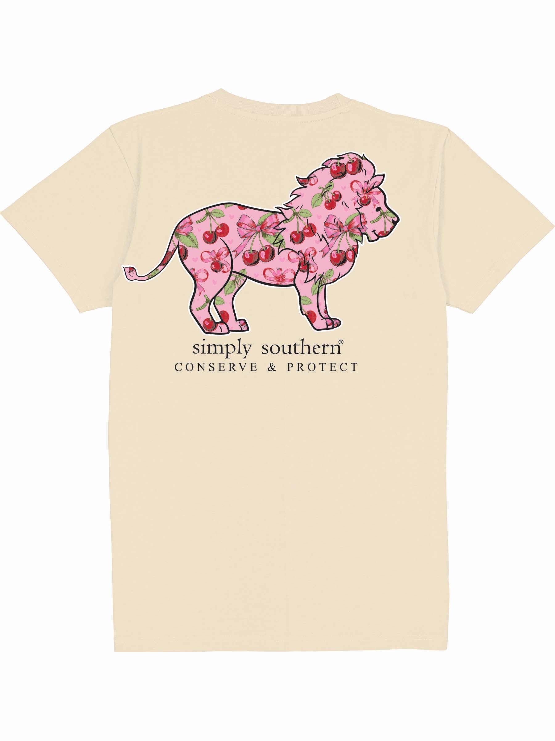 Simply Southern Lion Tracker Cherry Natural - Adult & Kids T-Shirts, Sweatshirts & Hoodies apparel design preview 2