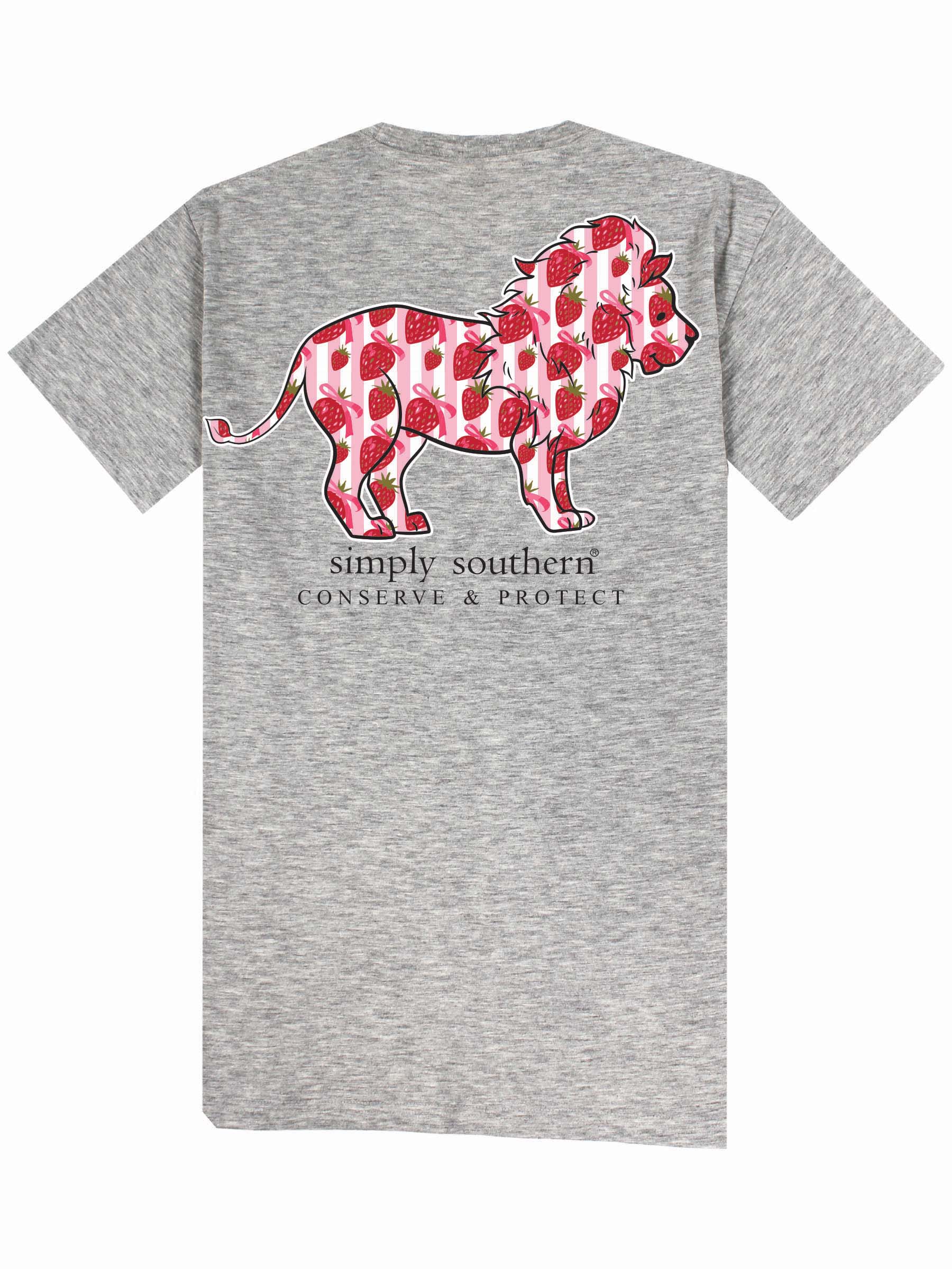 Simply Southern Lion Tracker Strawberry - Adult & Kids T-Shirts, Sweatshirts & Hoodies apparel design preview 2