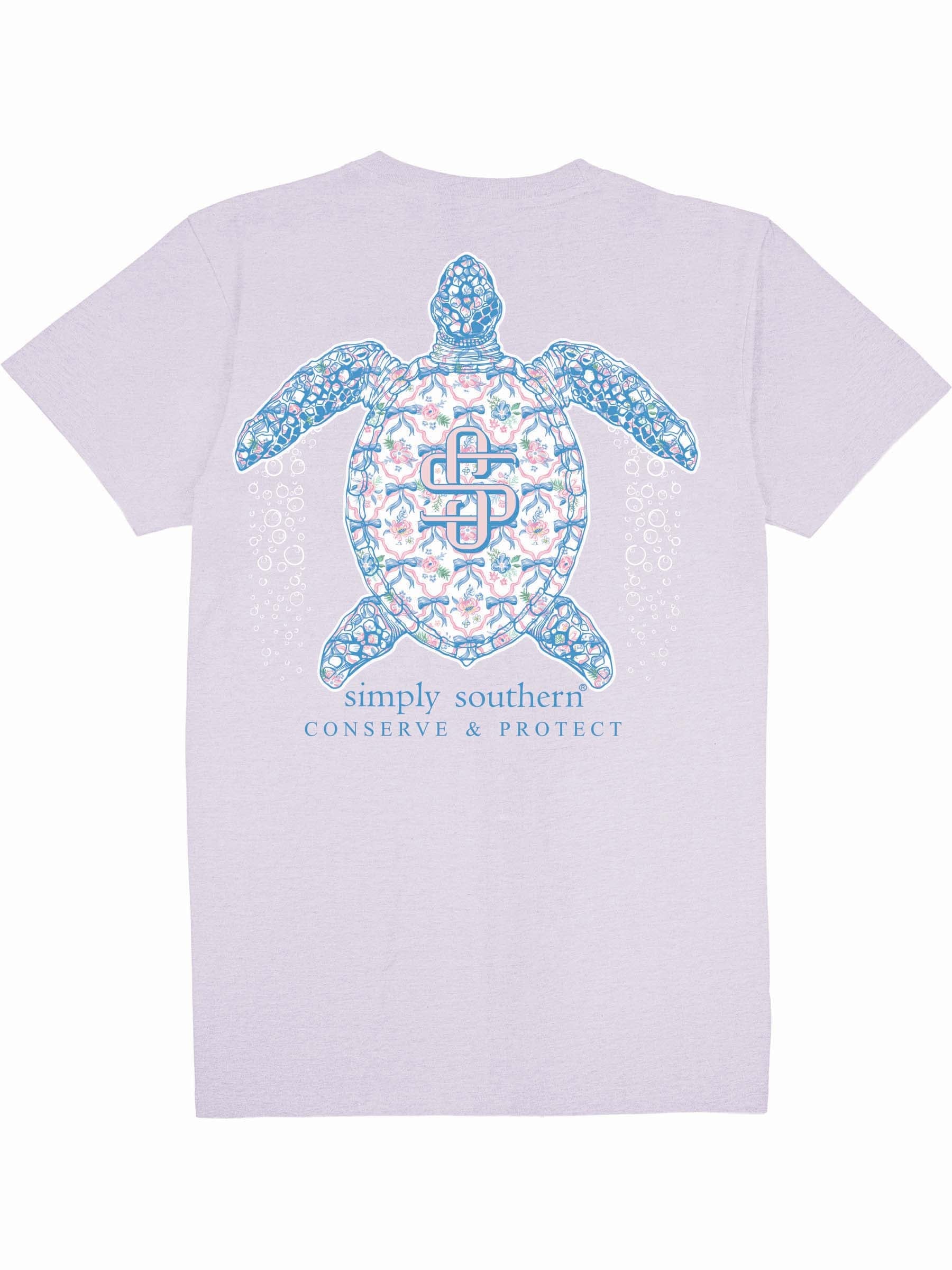 Simply Southern Turtle Tracker Bow Lilac - Adult & Kids T-Shirts, Sweatshirts & Hoodies apparel design preview 2