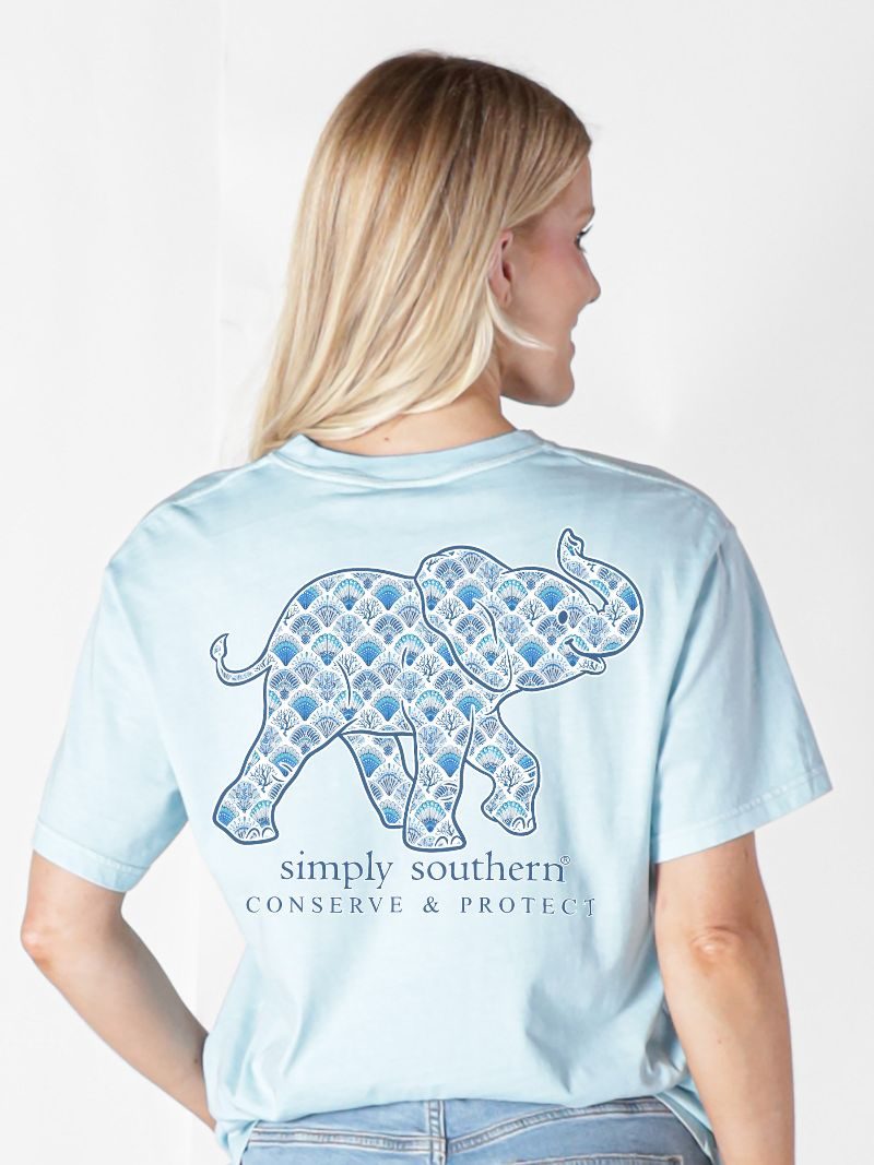 Simply Southern Elephant Tracker Shell Ice - Adult & Kids T-Shirts, Sweatshirts & Hoodies apparel design preview 1