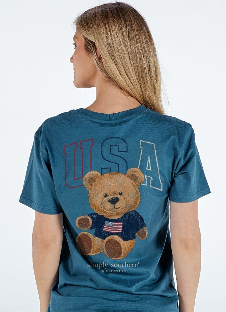 Simply Southern USA Bear - Adult & Kids T-Shirts, Sweatshirts & Hoodies apparel design preview 1