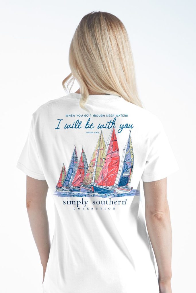 Simply Southern Deep Waters Sail - Adult & Kids T-Shirts, Sweatshirts & Hoodies apparel design preview 1