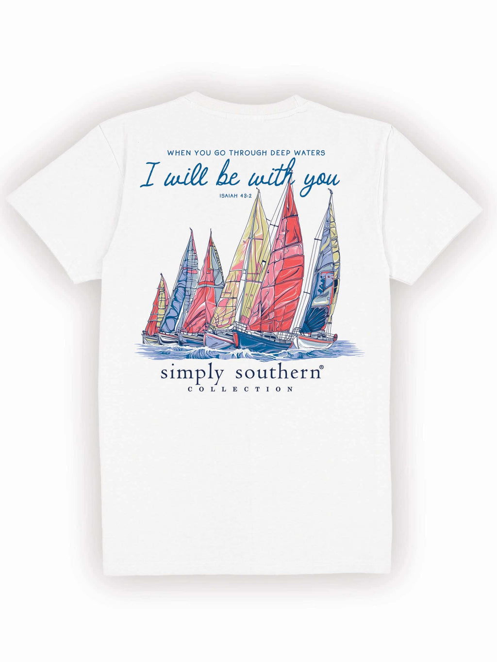 Simply Southern Deep Waters Sail - Adult & Kids T-Shirts, Sweatshirts & Hoodies apparel design preview 2
