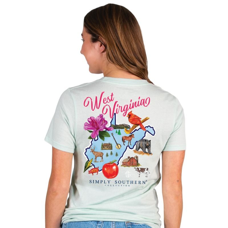 Simply Southern Preppy West Virginia Breeze - Adult & Kids T-Shirts, Sweatshirts & Hoodies apparel design preview 1