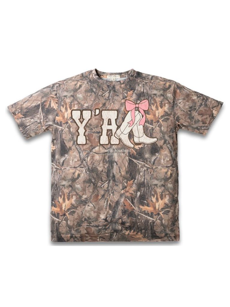 Simply Southern Yall Bow Boots Camo - Adult & Kids T-Shirts, Sweatshirts & Hoodies apparel design preview 2