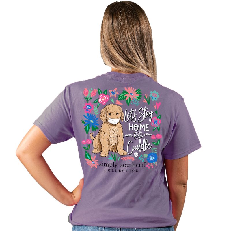 Simply Southern Collection Home And Cuddle Dog - Adult & Kids T-Shirts, Sweatshirts & Hoodies apparel design preview 1