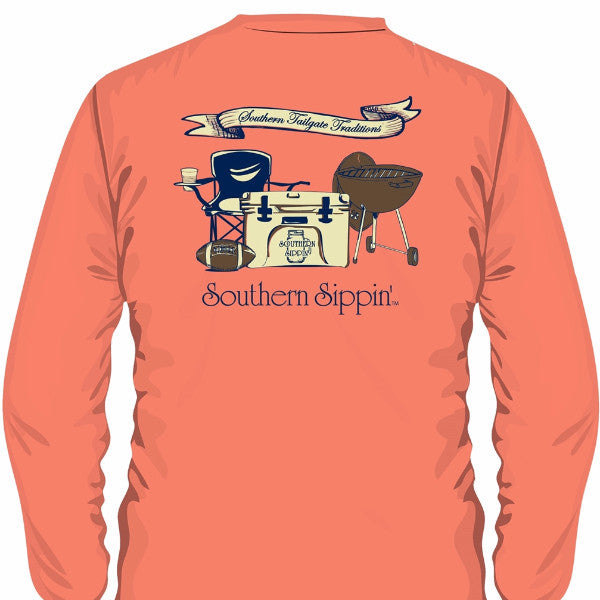 Southern Sippin Football Tailgate Pigment Dyed Unisex - Adult & Kids T-Shirts, Sweatshirts & Hoodies apparel design preview 1
