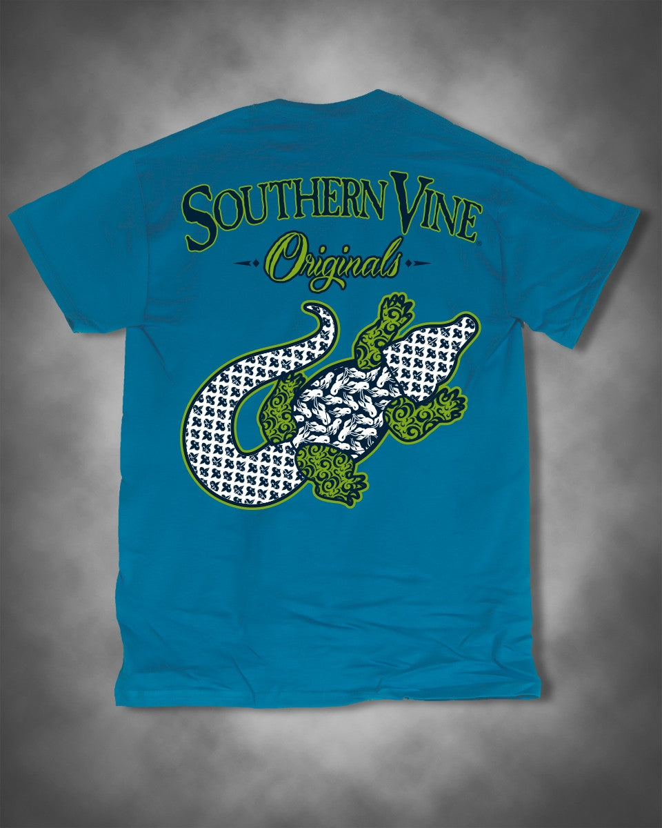 Southern Vine Originals Preppy Gator Alligator - Adult & Kids T-Shirts, Sweatshirts & Hoodies apparel design preview 1