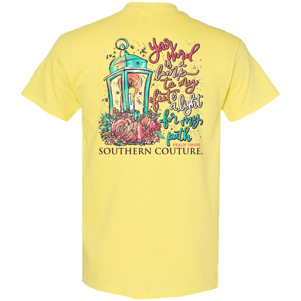 Southern Couture Classic Lamp Unto My Feet Faith - Adult & Kids T-Shirts, Sweatshirts & Hoodies apparel design preview 2