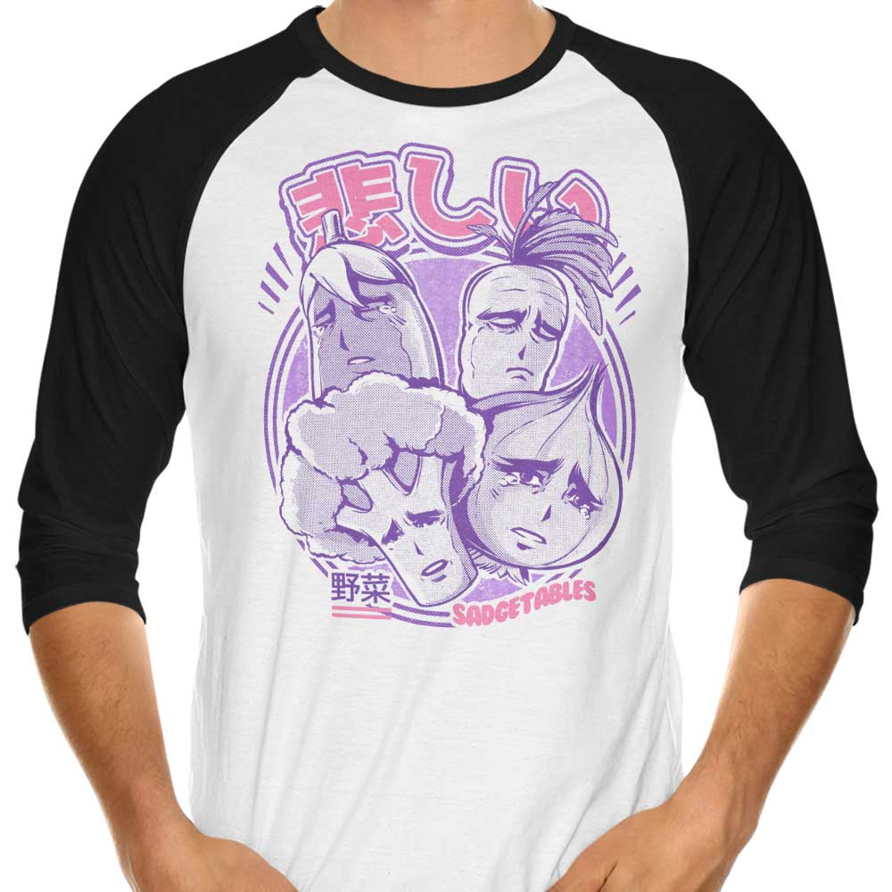 Sadgetables 3/4 Sleeve Raglan - Adult & Kids T-Shirts, Sweatshirts & Hoodies apparel design preview 1