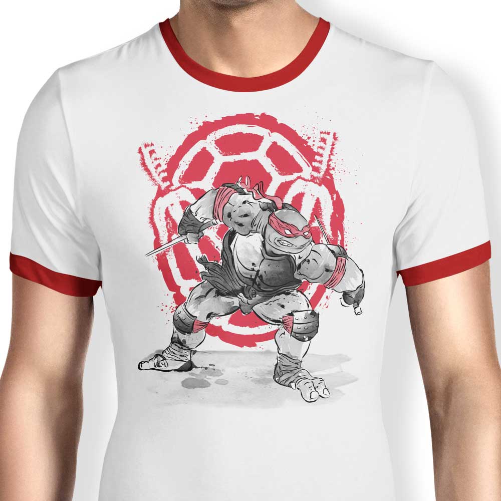 Sai Sumi-e Ringer - Adult & Kids T-Shirts, Sweatshirts & Hoodies apparel design preview 1