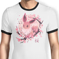 Sakura Eevee Ringer - Adult & Kids T-Shirts, Sweatshirts & Hoodies apparel design preview 1