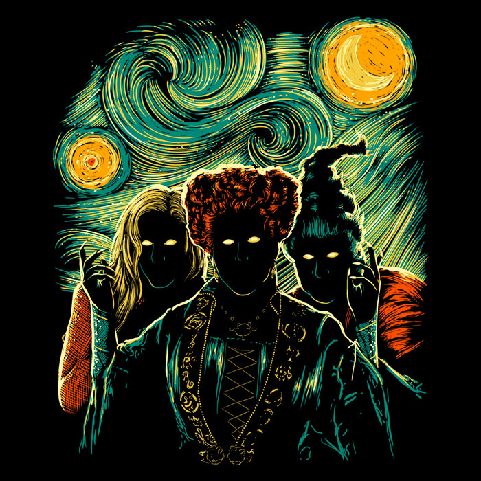 Salem Night Men's V-Neck - Adult & Kids T-Shirts, Sweatshirts & Hoodies apparel design preview 2