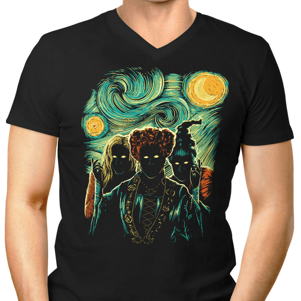 Salem Night Men's V-Neck - Adult & Kids T-Shirts, Sweatshirts & Hoodies apparel design preview 1