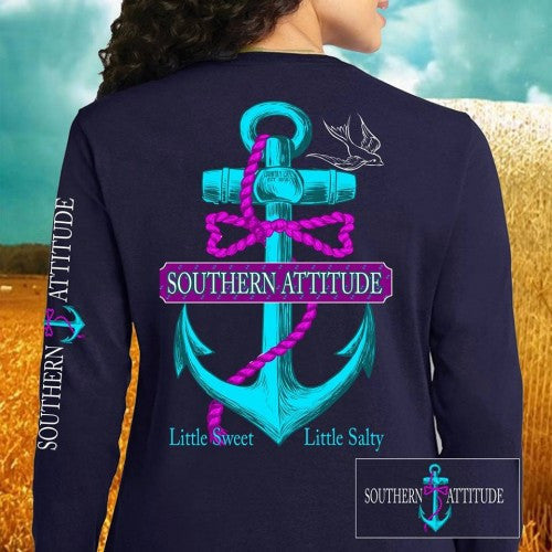 Country Life Outfitters Southern Attitude Anchor Bow - Adult & Kids T-Shirts, Sweatshirts & Hoodies apparel design preview 2