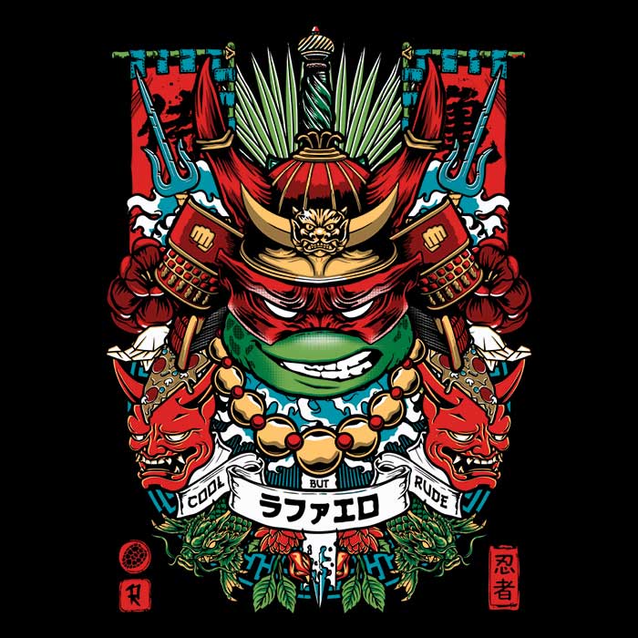 Samurai Brawler Men's V-Neck - Adult & Kids T-Shirts, Sweatshirts & Hoodies apparel design preview 2