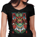 Samurai Brawler Women's V-Neck - Adult & Kids T-Shirts, Sweatshirts & Hoodies apparel design preview 1