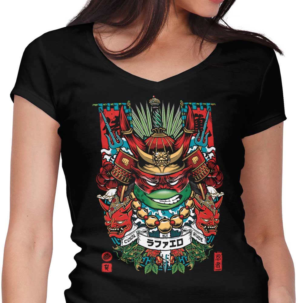 Samurai Brawler Women's V-Neck - Adult & Kids T-Shirts, Sweatshirts & Hoodies apparel design preview 1