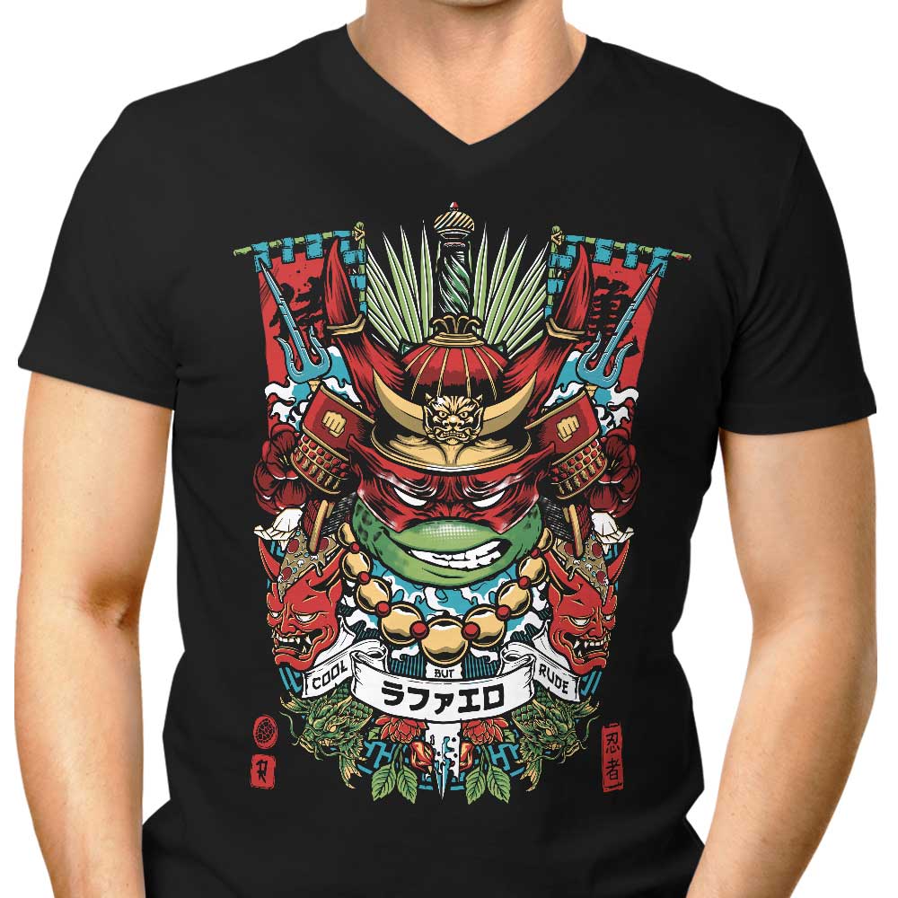 Samurai Brawler Men's V-Neck - Adult & Kids T-Shirts, Sweatshirts & Hoodies apparel design preview 1