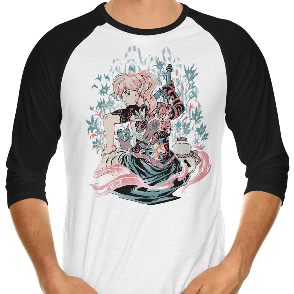Samurai of Time 3/4 Sleeve Raglan - Adult & Kids T-Shirts, Sweatshirts & Hoodies apparel design preview 1