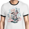 Samurai of Time Ringer - Adult & Kids T-Shirts, Sweatshirts & Hoodies apparel design preview 1
