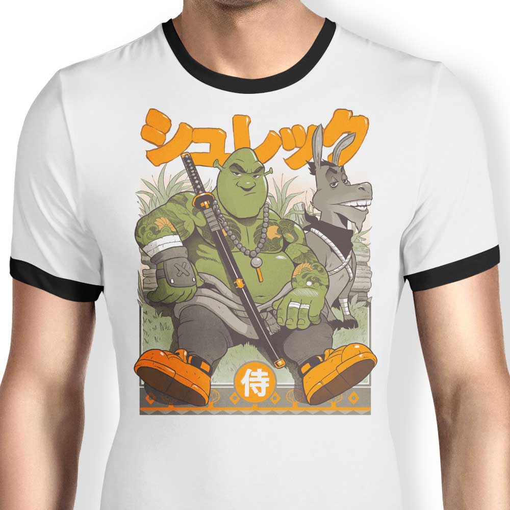 Samurai Shurekku Ringer - Adult & Kids T-Shirts, Sweatshirts & Hoodies apparel design preview 1