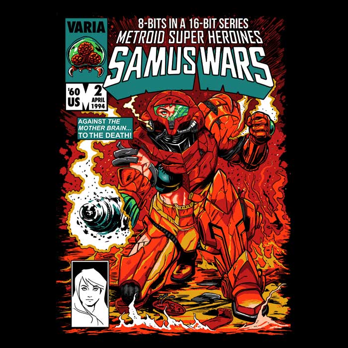 Samus Wars Men's Apparel - Adult & Kids T-Shirts, Sweatshirts & Hoodies apparel design preview 2