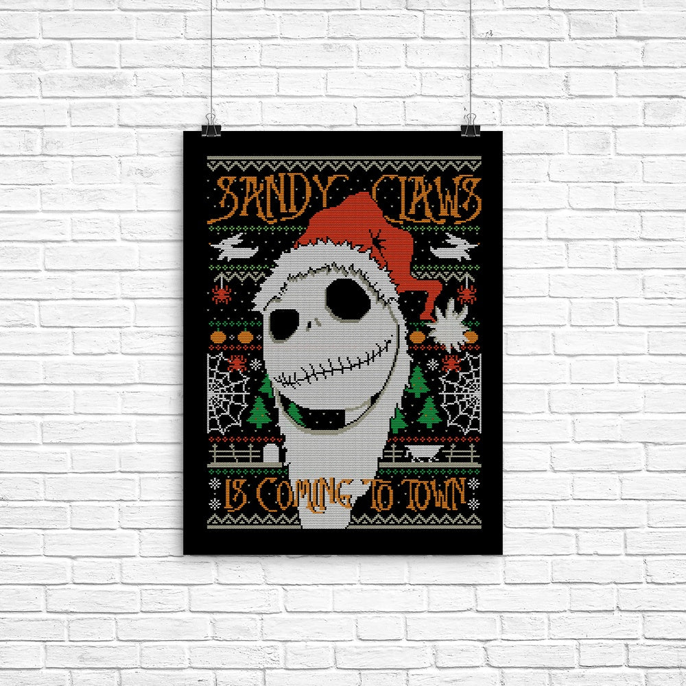 Sandy Claws Poster - Adult & Kids T-Shirts, Sweatshirts & Hoodies apparel design preview 1